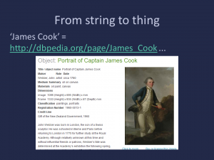 James Cook, from string to thing